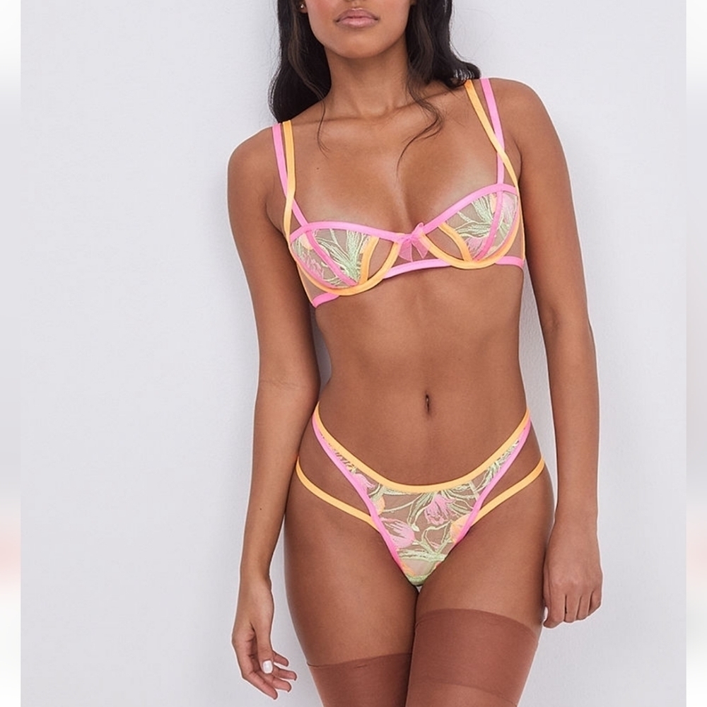 New! For Love and Lemons High Cut‎ Tulip Thong Panty